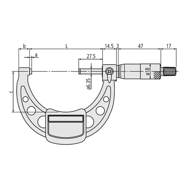 Mikrometr zewnętrzny Mitutoyo 125-150/0,01 mm (103-142-10)