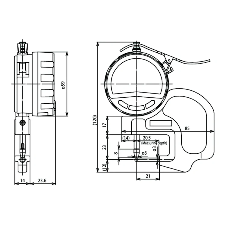 Grubościomierz czujnikowy Mitutoyo 0-10/0,01 mm (547-360A)