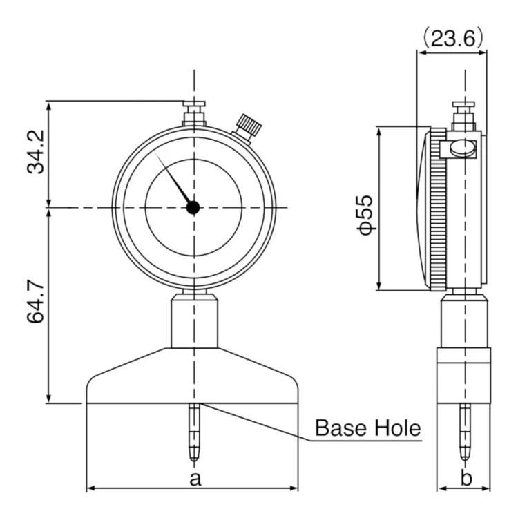 Głębokościomierz czujnikowy Teclock 0-10/0,01 mm (DM-210)