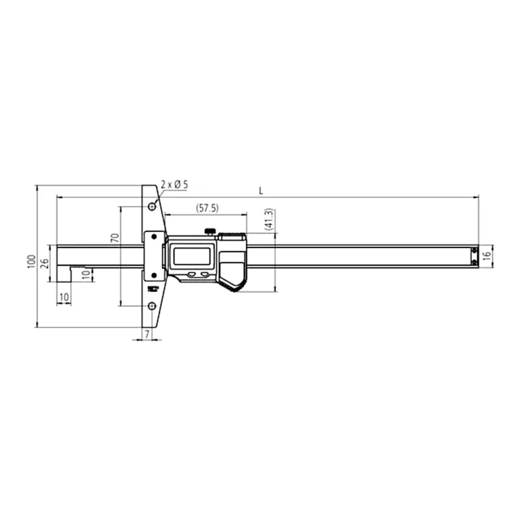 Głębokościomierz cyfrowy Mitutoyo IP67 200/0,01 mm (571-255-20)