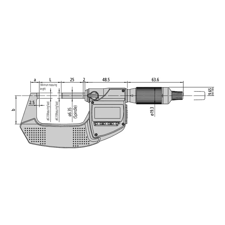 Mikrometr cyfrowy Mitutoyo Quantumike IP65 0-25/0,001 mm (293-140-40)