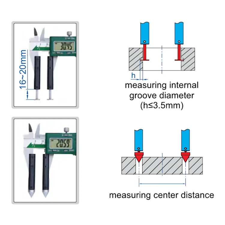 Zestaw akcesoriów Insize do suwmiarek 0-150 i 0-200 mm (6144)