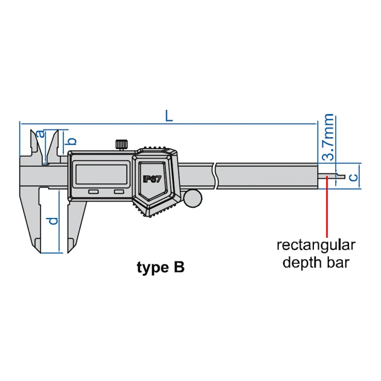 Suwmiarka cyfrowa Insize IP67 0-300 mm; 0-12" (1118-300B)