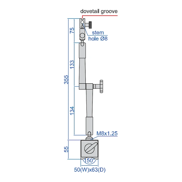 Statyw magnetyczny, przegubowy Insize 800 N (6208-80A)