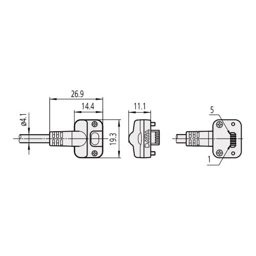 Kabel Mitutoyo USB Input Tool Direct typ B (06AFM380B)
