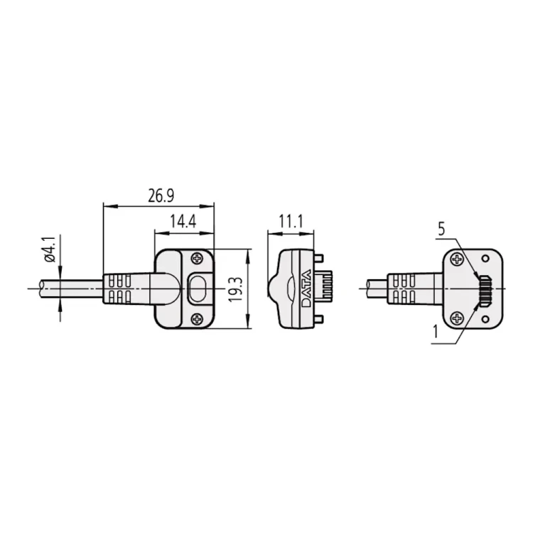 Kabel Mitutoyo USB Input Tool Direct typ B (06AFM380B)
