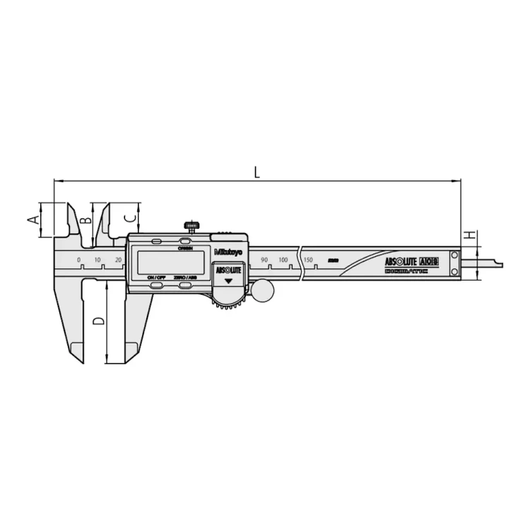 Suwmiarka cyfrowa Mitutoyo AOS 0-8"; 0-200 mm (500-197-30)