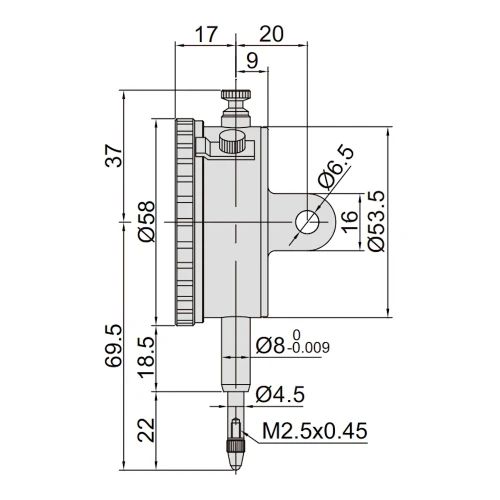 Czujnik zegarowy zębaty Insize 10/0,01 mm (2301-10F)