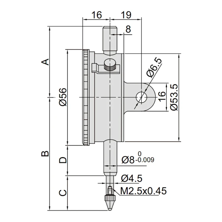 Czujnik zegarowy zębaty Insize 1/0,001 mm (2313-1FA)