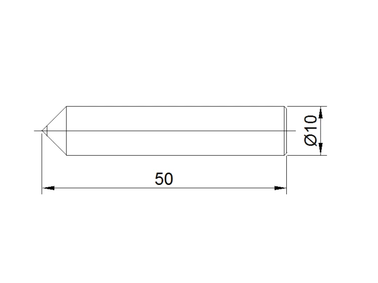 Obciągacz diamentowy do ściernic 1kr 10x50 mm