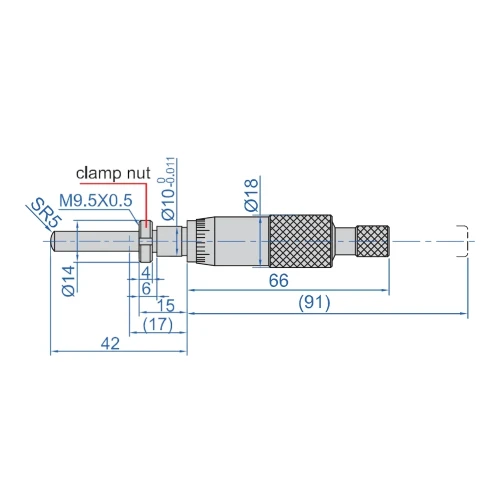 Głowica mikrometryczna Insize 0-25/0,01 mm (6381-25S)