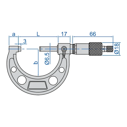 Mikrometr zewnętrzny Insize 25-50/0,01 mm (3203-50A)
