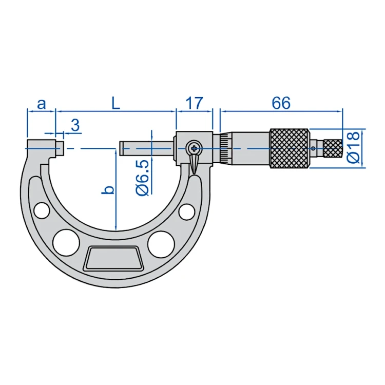Mikrometr zewnętrzny Insize 25-50/0,01 mm (3203-50A)