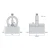 Pryzmy pomiarowe (2 szt.) Insize 70x63x31 mm (6806-20)