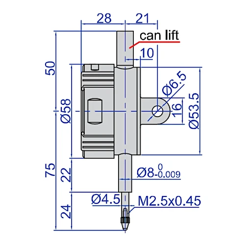 Czujnik cyfrowy Insize 12,7/0,01 mm; 0,5/0,0005" (2104-10)