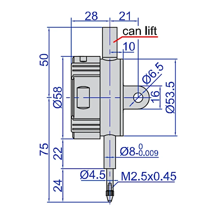 Czujnik cyfrowy Insize 12,7/0,01 mm; 0,5/0,0005" (2104-10F)