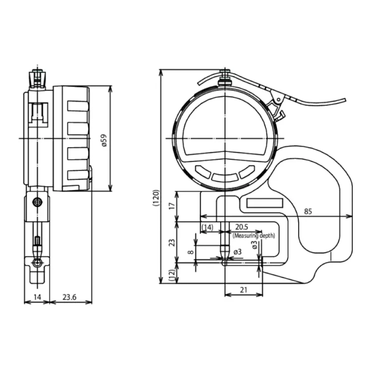 Grubościomierz czujnikowy Mitutoyo 0-10/0,01 mm (547-360A)