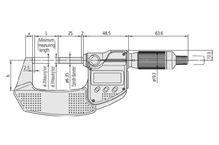 Mikrometr cyfrowy Mitutoyo Quantumike IP65 75-100/0,001 mm (293-148-30)