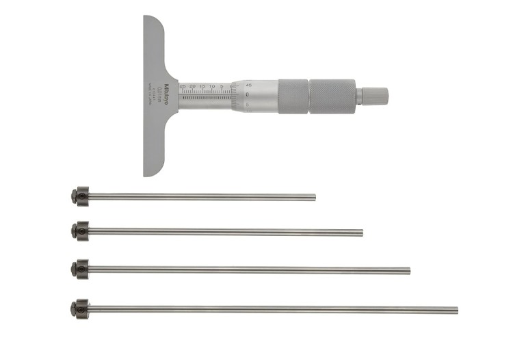 Głębokościomierz mikrometryczny Mitutoyo 0-100/0,01 mm (129-115)