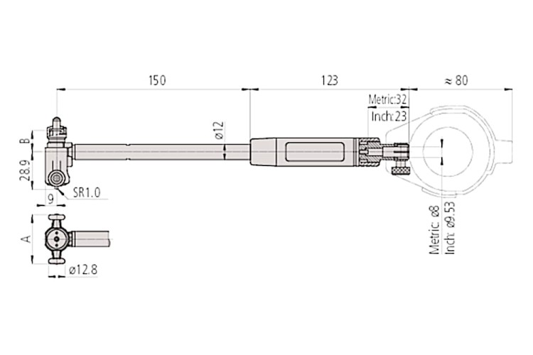 Średnicówka czujnikowa 2-punktowa Mitutoyo 100-160 mm (511-704)