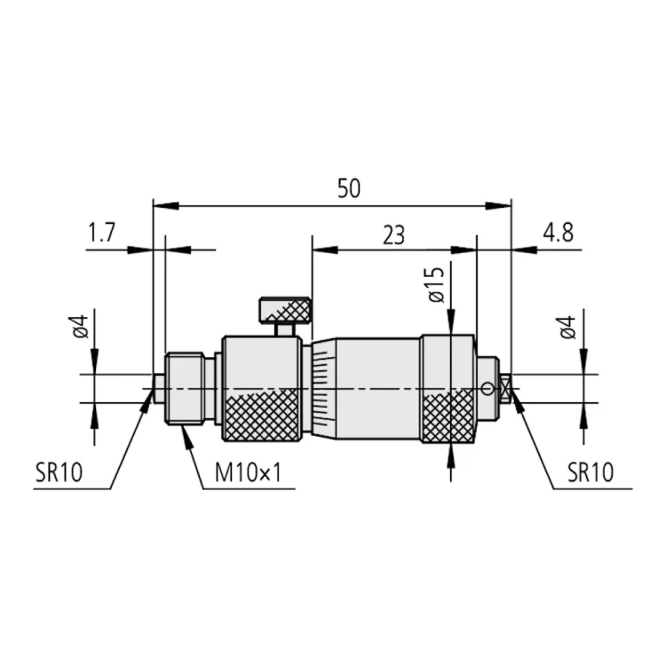 Średnicówka mikrometr. 2-punktowa Mitutoyo 50-1000/0,01 mm (137-209)